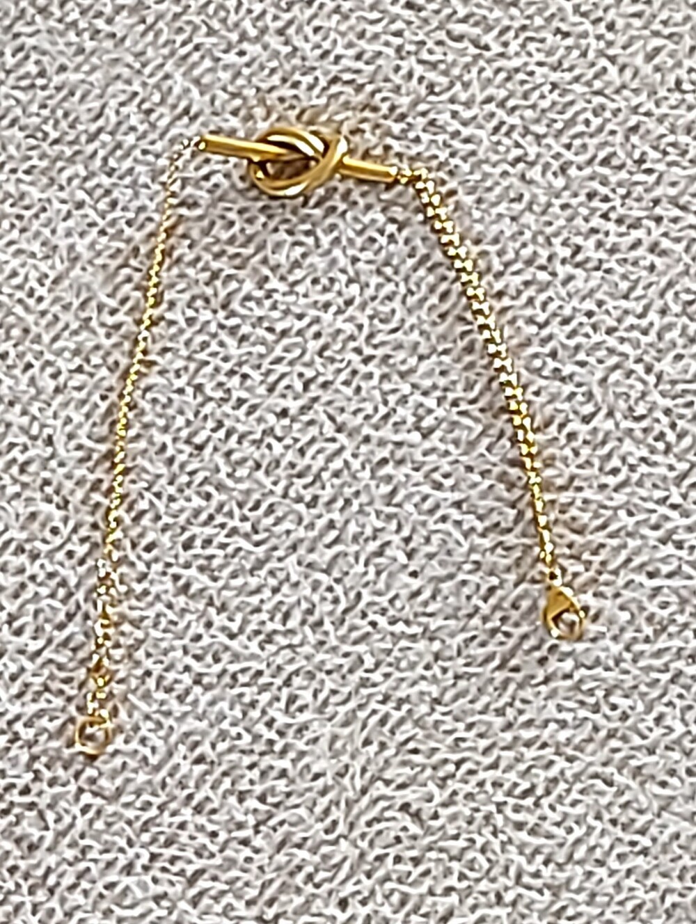 Stainless Gold Knot Toggle Chain Bracelet